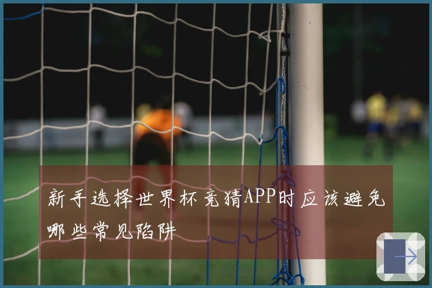 新手选择世界杯竞猜APP时应该避免哪些常见陷阱